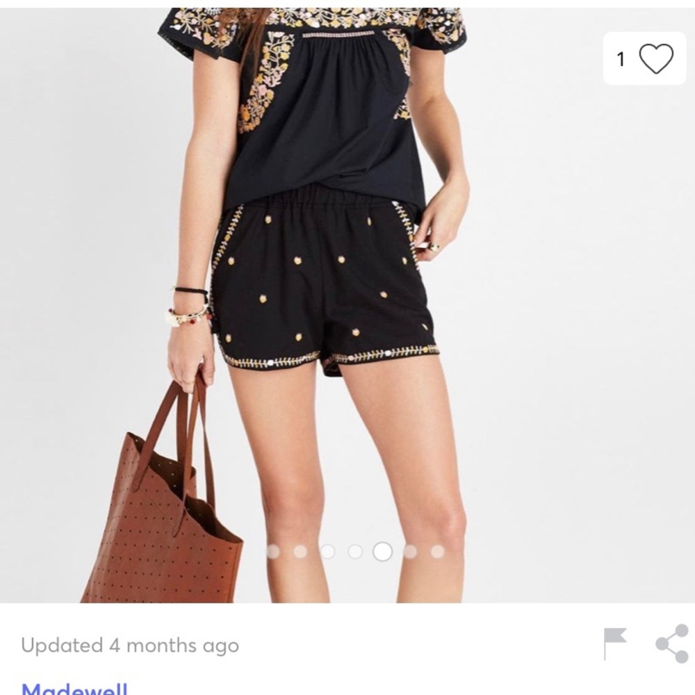 Madewell Embroidered Shorts